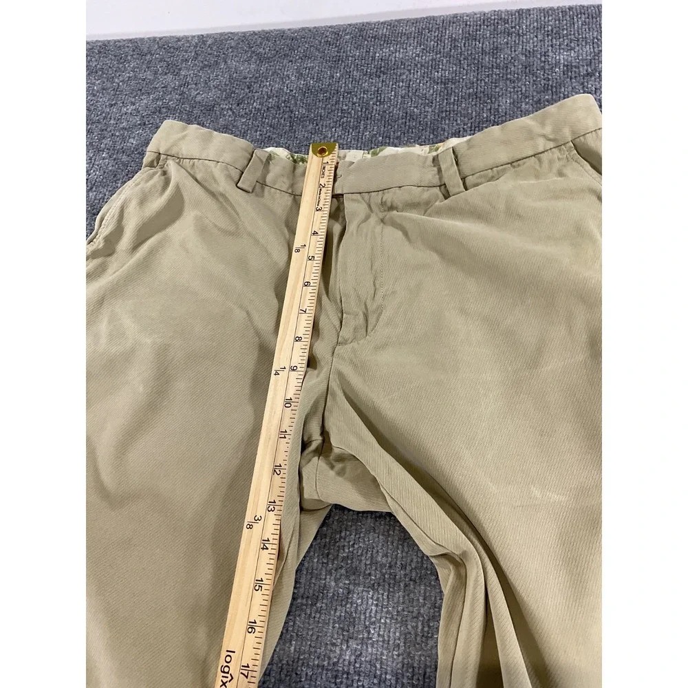 Tommy Bahama Pants Mens 36x28 Khaki Tan Flat Front Casual Dress Lightweight Rela